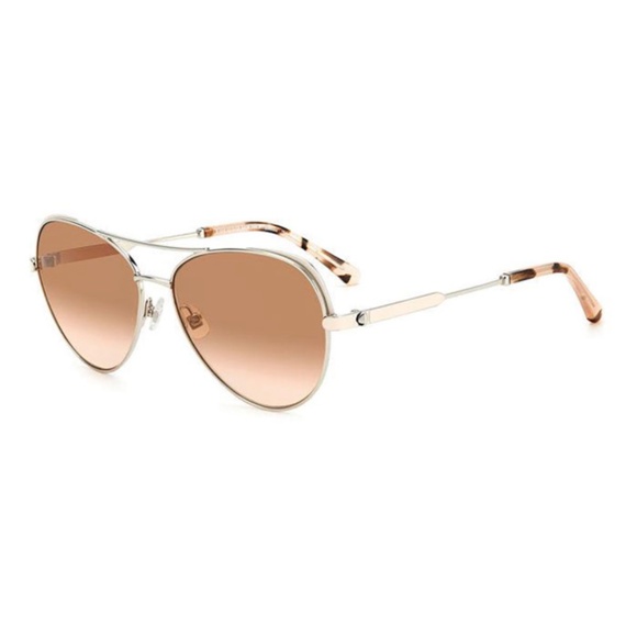 New in Case Original KATE SPADE Sunglasses Katalina Aviator YB7/HA Brown Silver main image 7